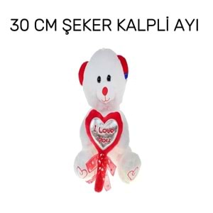 30 CM ŞEKER KALPLİ AYI PL62963 *28