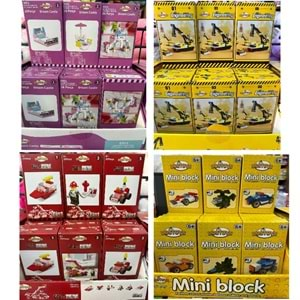 MİNİ BLOCK LEGO 22 PCS 12Lİ PAKET 4 ASORTİ 771262