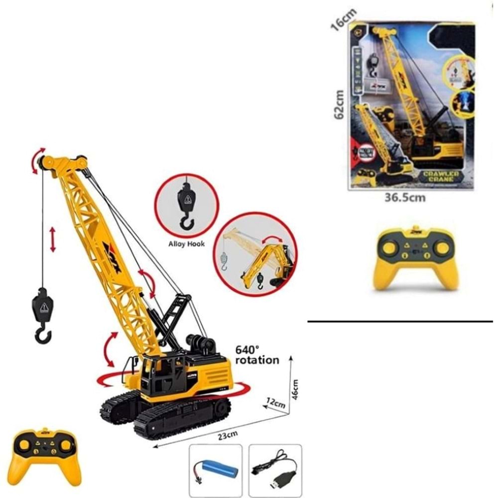 UZAKTAN KUMANDALI ŞARJLI VİNÇ DUMAN ÇIKARAN Z6804A *6