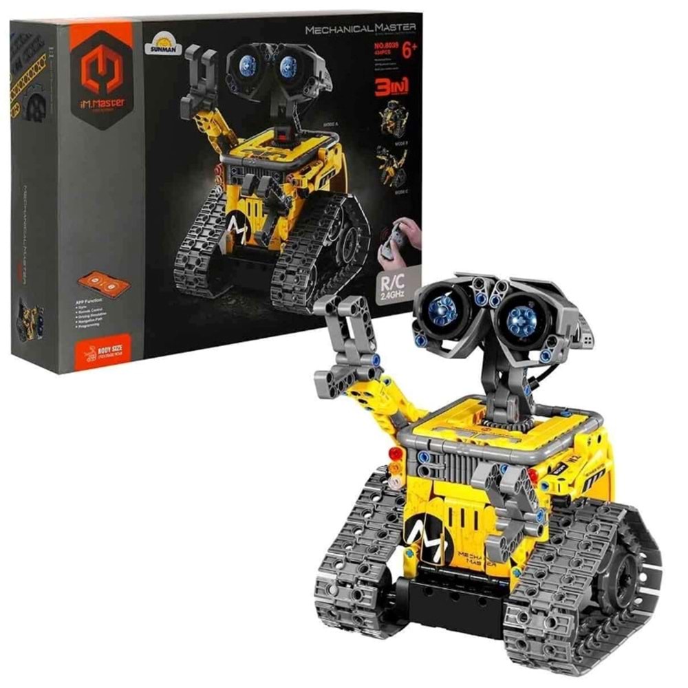 SUN-IMM-RC ROBOT MEKANİK DİNAZOR APP.FONK.3İN1 2.4GHZ.434 PRÇ 8039 *18