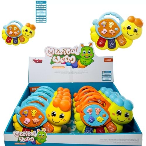 ISIKLI VE MUZIKLI SOLUCAN BEBEK PIYANOSU 855-68A*48