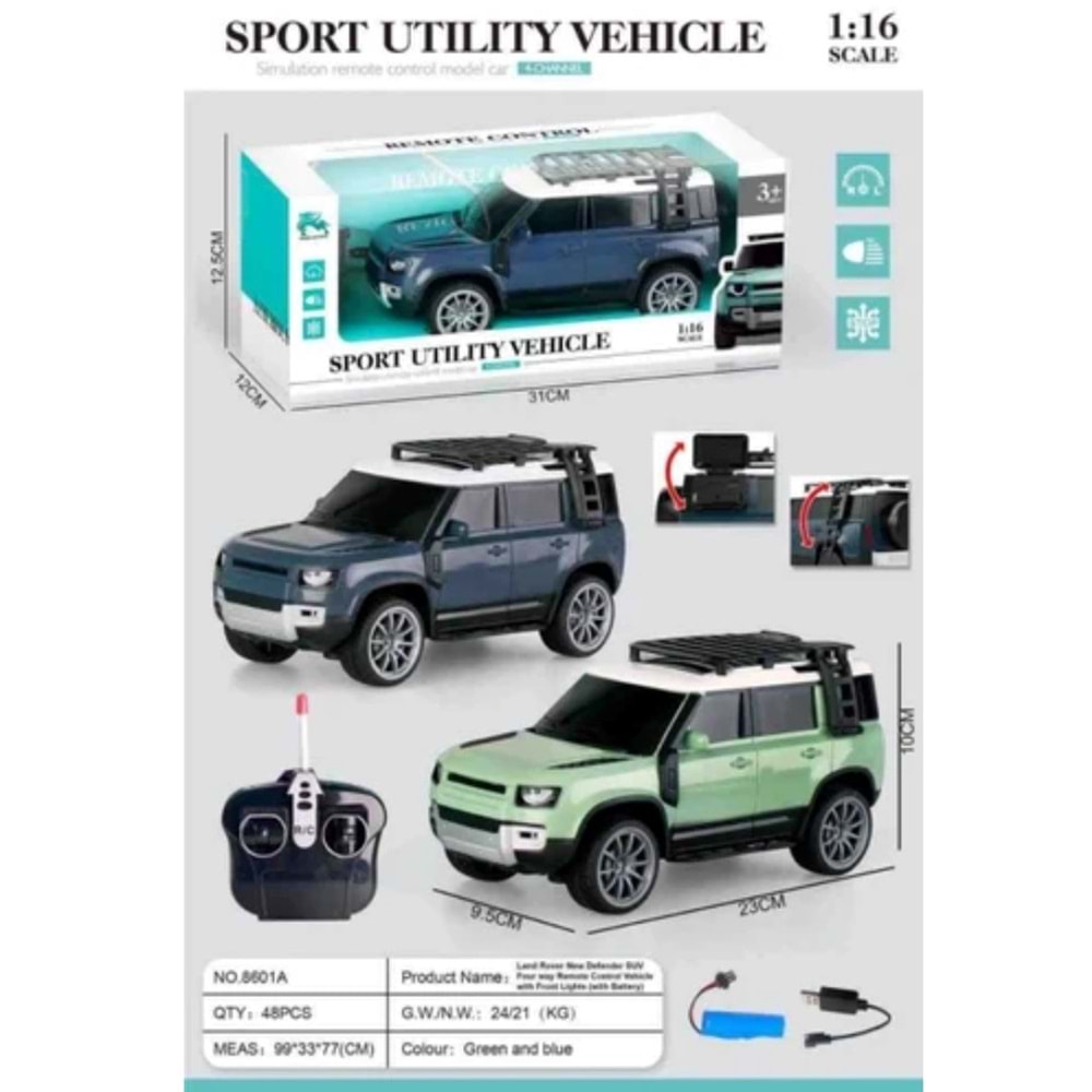 UZK ŞARJLI JEEP ARABA 8601A *48