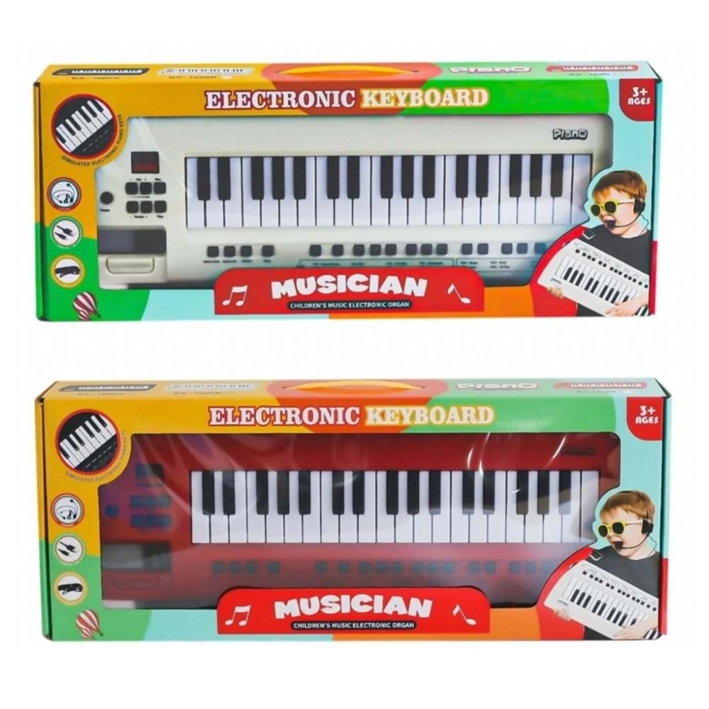 37 TUŞLU PİLLİ USB KABLO KULAKLIK MİKROFONLU PIANO BX-1685B *18