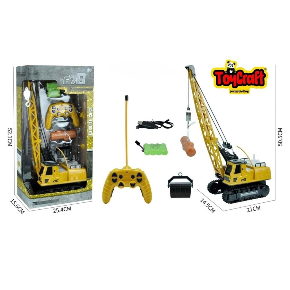 TOYCRAFT 12 KANAL ŞARJLI UZ. KUM. VİNÇ DEV BOY *8 8062E