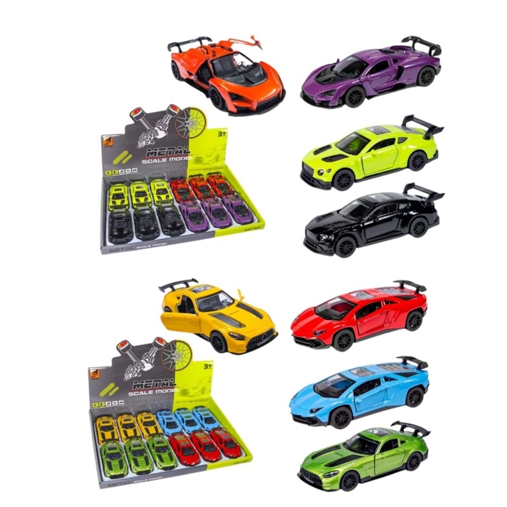 CEK BIRAK 1:36 METAL ARABA KM-36201C-1-2-3-4 *144