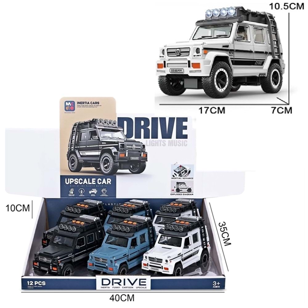 SURTMELI ISIKLI MUZIKLI LUKS JEEP MG-D700-04 *48