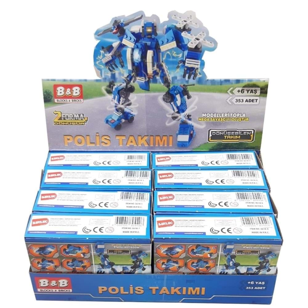 LEGO POLİS TAKIMI 49 PARÇA 8618-1-2-3-4-5-6-7-8 *144