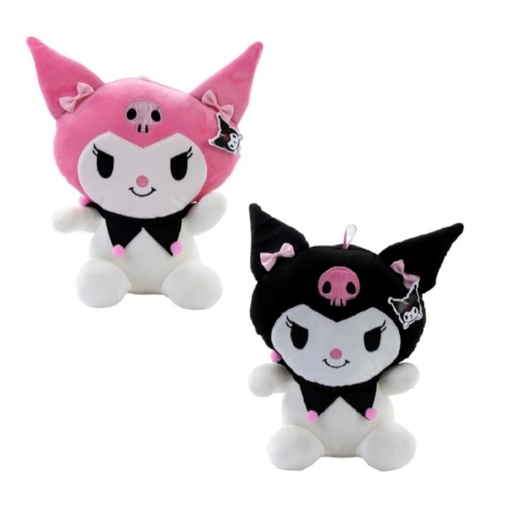 PELUŞ PONPONLU SİYAH 40 CM KRM POL-1108 *100