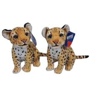 PELUŞ 43 CM OTURAN KÜÇÜK KAHVE RENK LEOPAR PL50134 *40