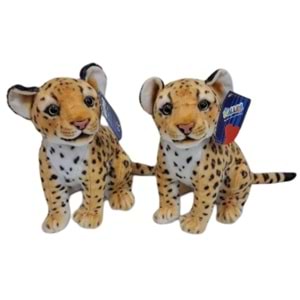 PELUŞ 43 CM OTURAN KÜÇÜK KAHVE RENK LEOPAR PL50134 *40