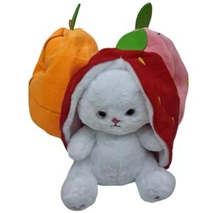 PELUŞ 35 CM ÇİLEK TAVŞAN FERMUARLI PL62261 *32