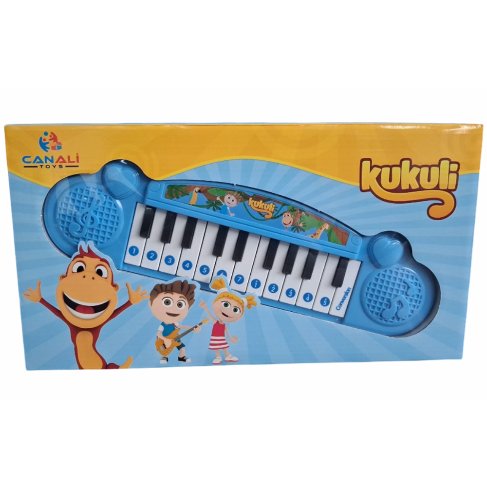 KUKULİ PİYANO PİLLİ SESLİ MAVİ CNL-6180 *72