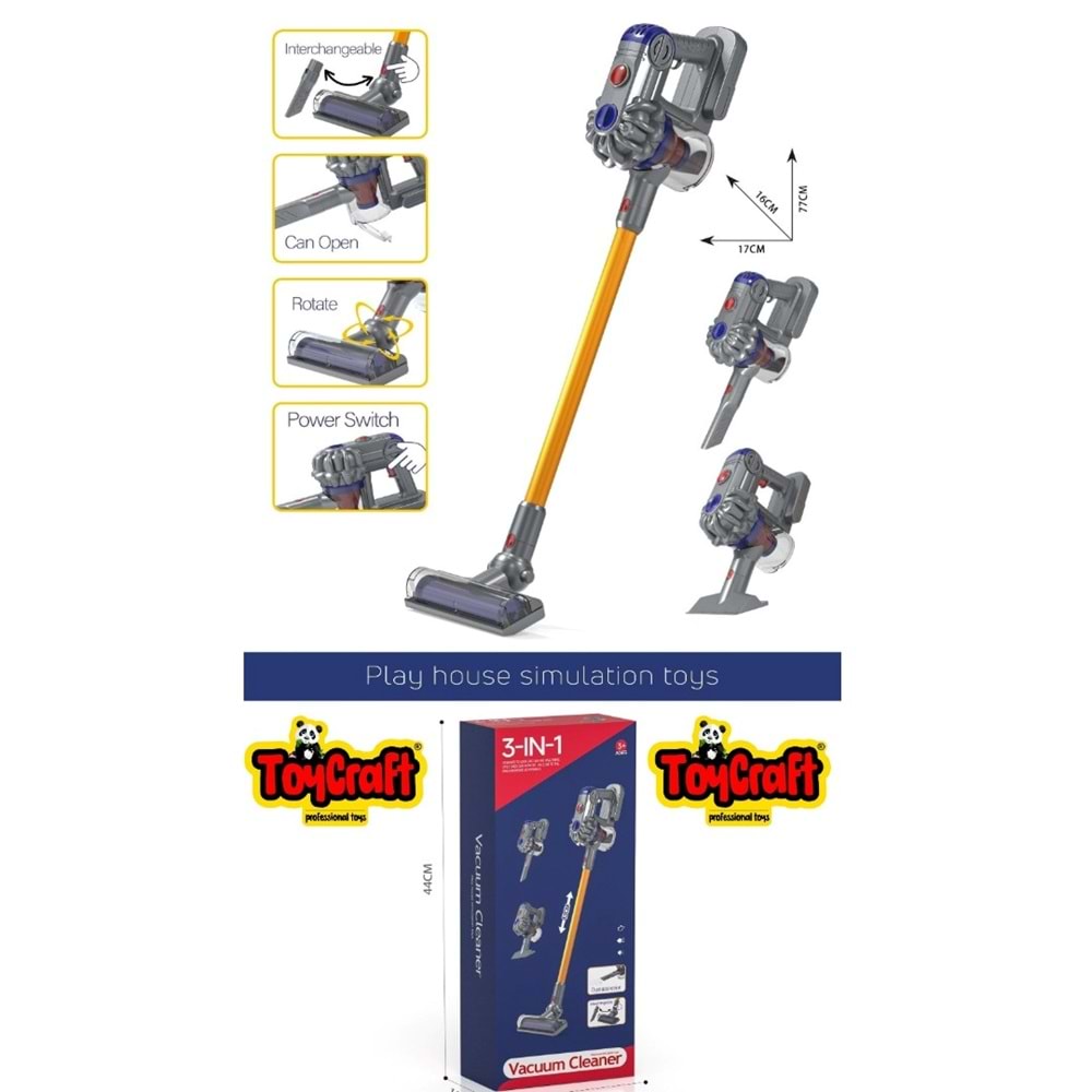 TOYCRAFT ORJİNAL GÖRÜNÜM DİKEY SÜPÜRGE ÇEKME ÖZELLİKLİ *16 LS8807S