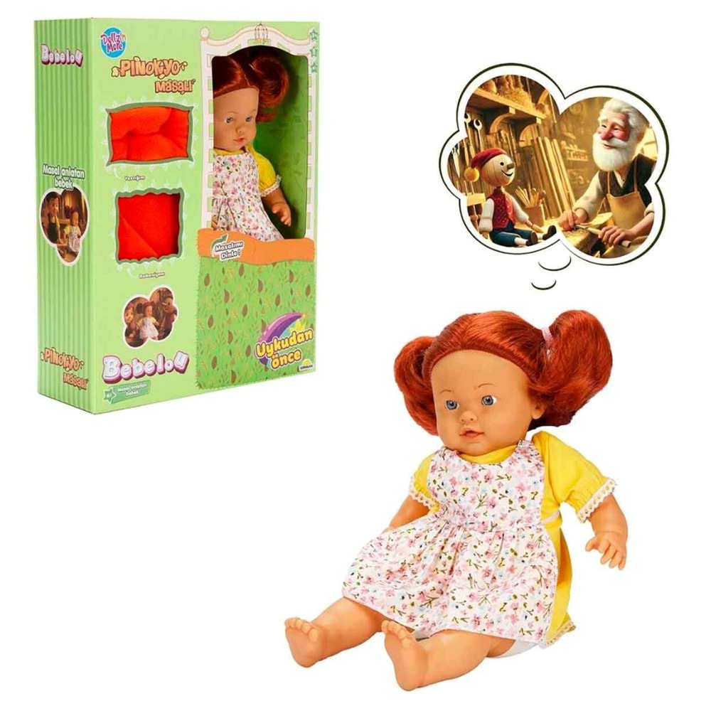 SUN BEBEK SET BEBELOU UYKUDAN ÖNCE DOLGU MASAL ANLATAN PİNOKYO 40 CM 40042 *6