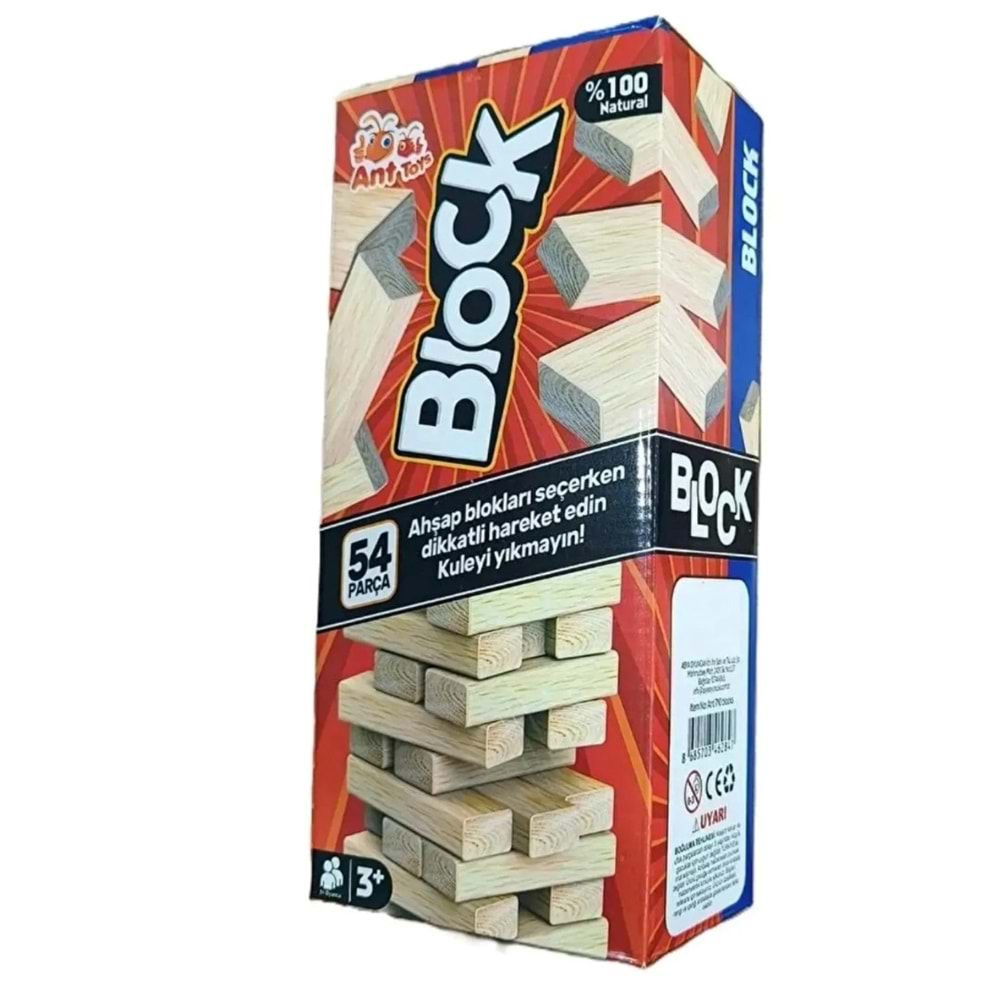 ANT BLOCK 54 PARÇA JENGA ANT710 *24