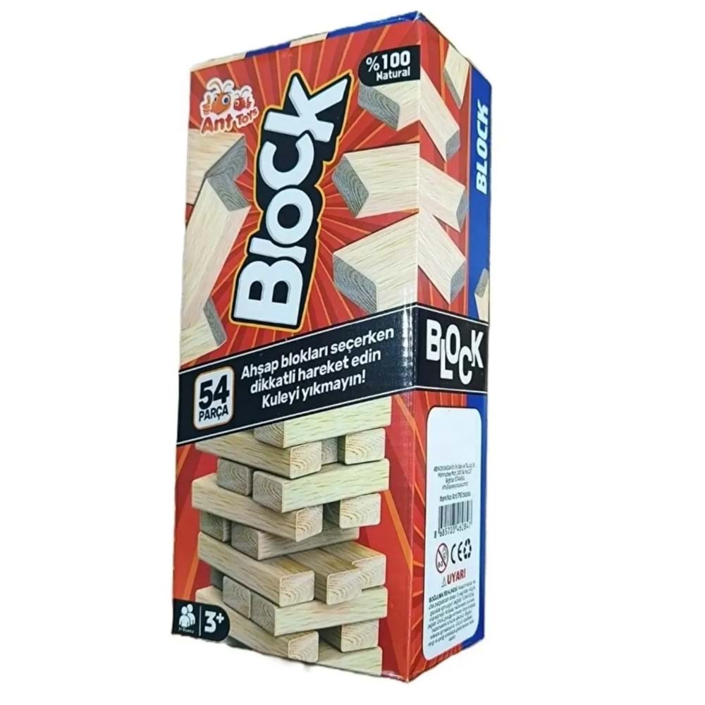 ANT BLOCK 54 PARÇA JENGA ANT710 *24
