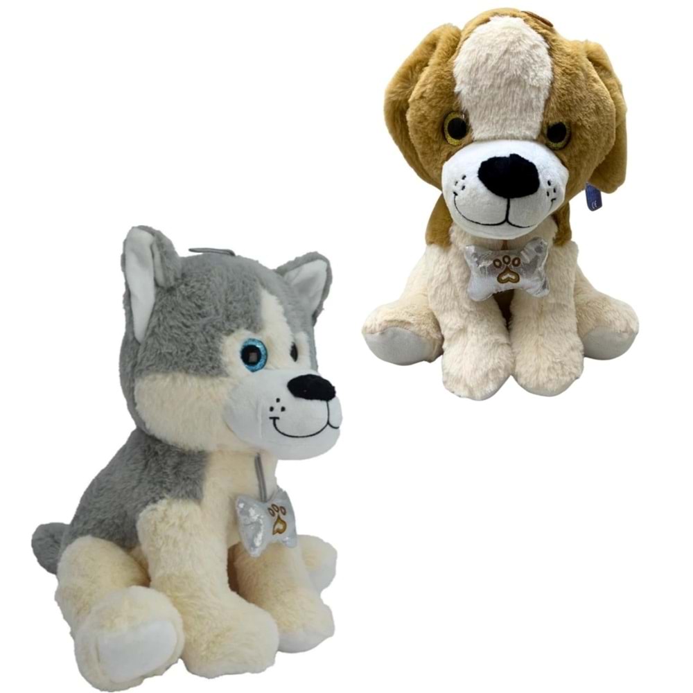 PELUŞ 30 CM SESLİ 3 ASORTİ KÖPEK PL62927 *24