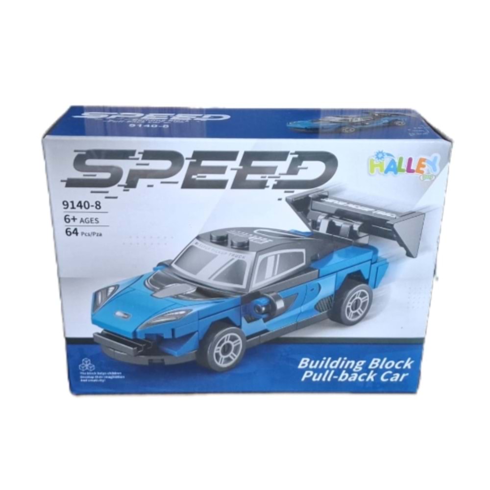 SEHER SPEED MAVİ ARABA 64 PRÇ 9140-8 *144