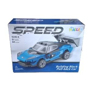 SEHER SPEED MAVİ ARABA 64 PRÇ 9140-8 *144