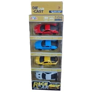 Seher 1:64 Çek Bırak Yarış Ara. Metal 4Lü Kartela 6411T *72