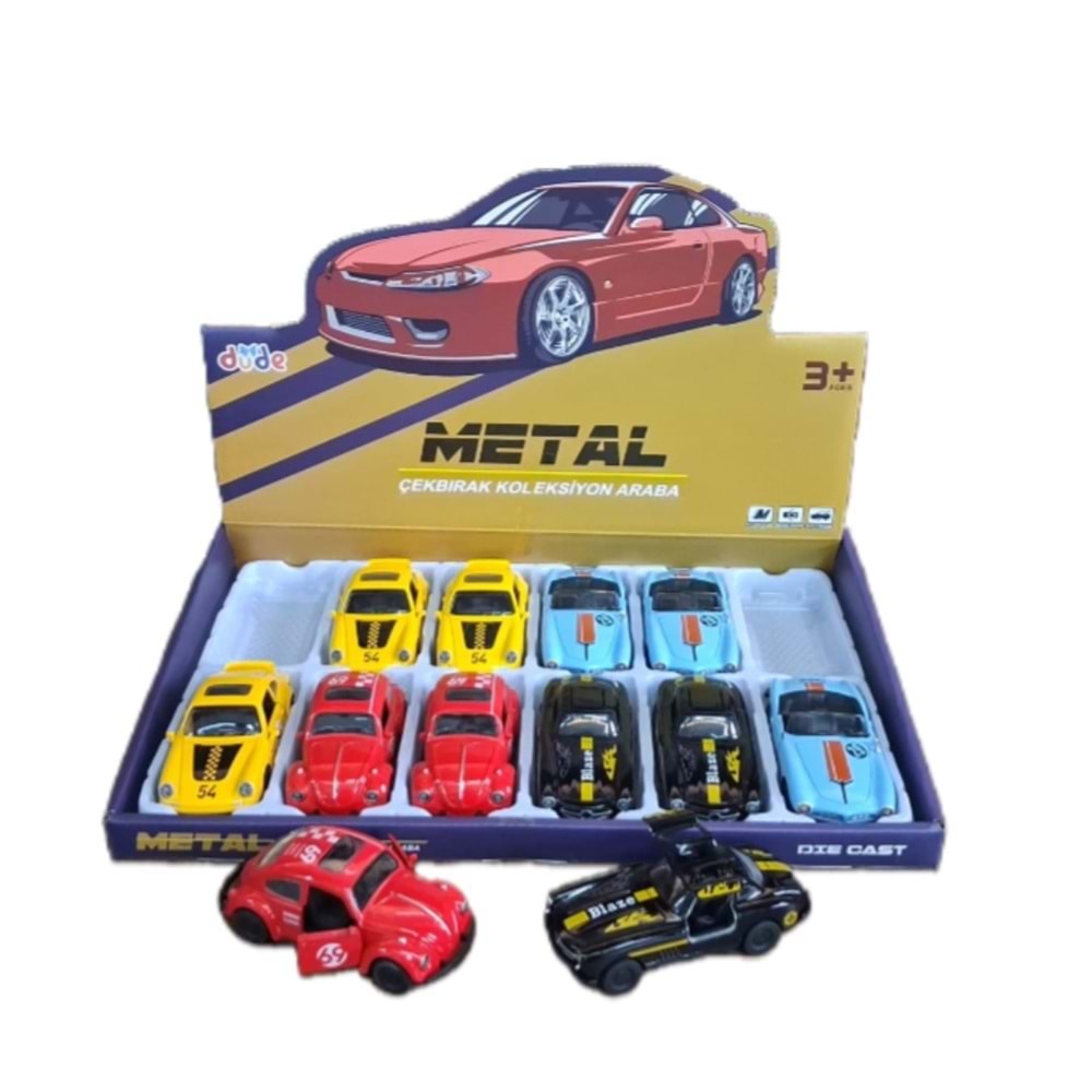 Seher 1:43 Çek Bırak Klasik Arabalar Display 4362C *216