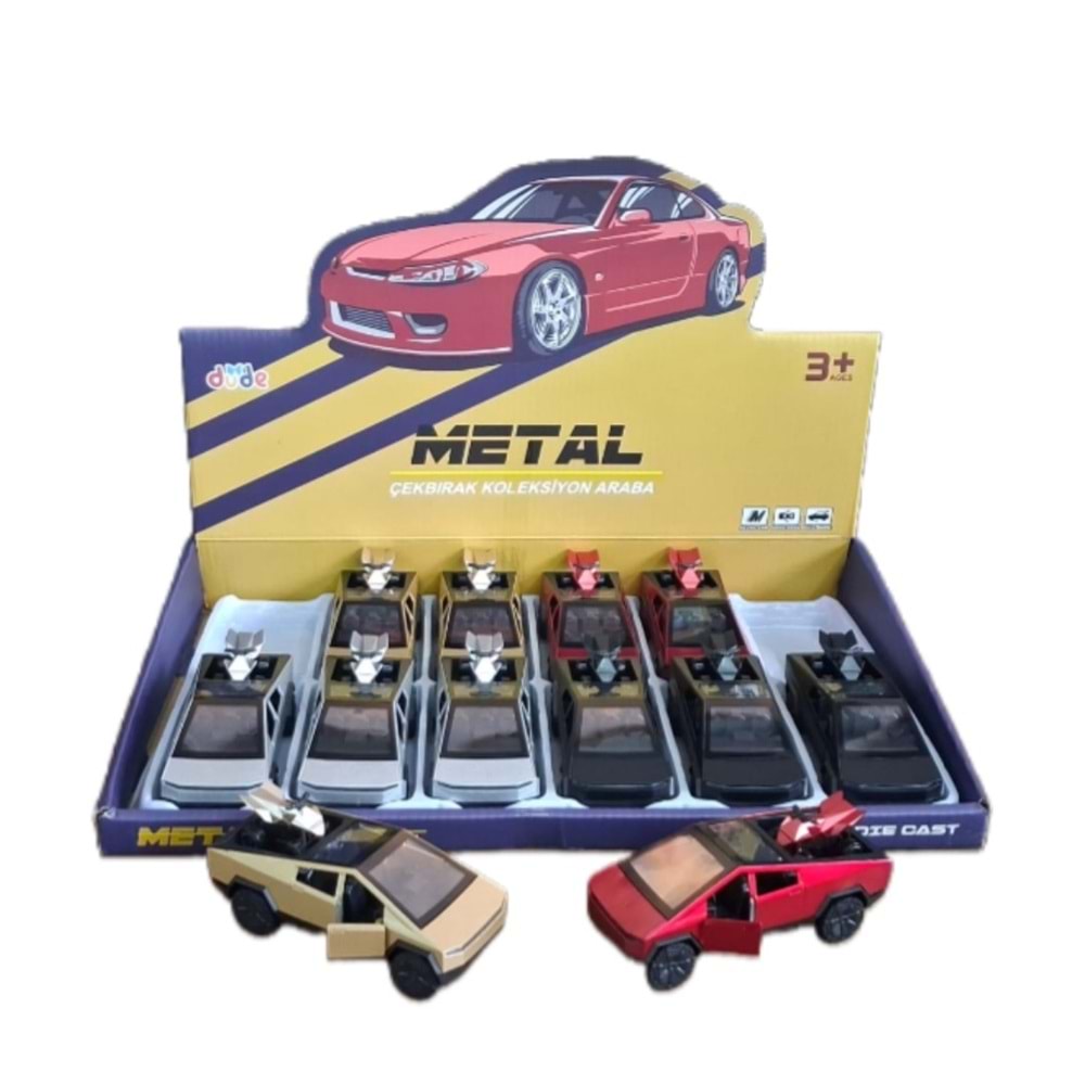 Seher 1:36 Çek Bırak Araba Metal Cyber Truck 3617C *144