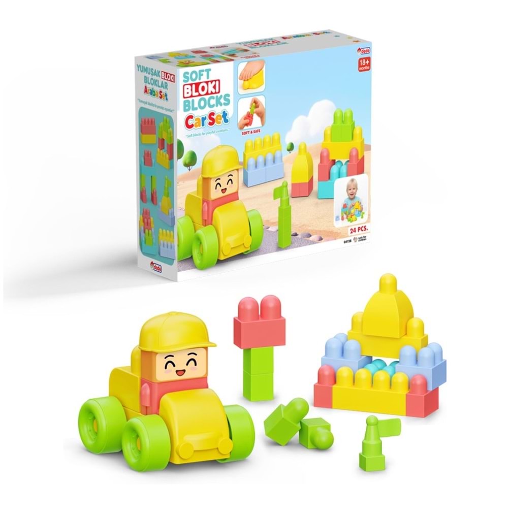 YUMUŞAK BLOKLAR KAMYON SET 24 PRÇ 04123 *12