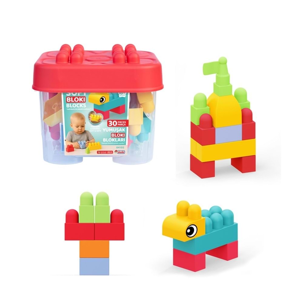 YUMUŞAK BLOKİ BLOKLARI KOVA 30 PARÇA 04102 *12