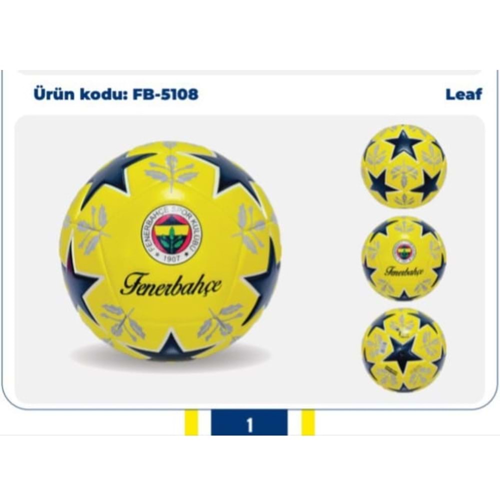 FENERBAHÇE LİSANSLI FUTBOL TOPU LEAF YILDIZLI FB-5108 *30