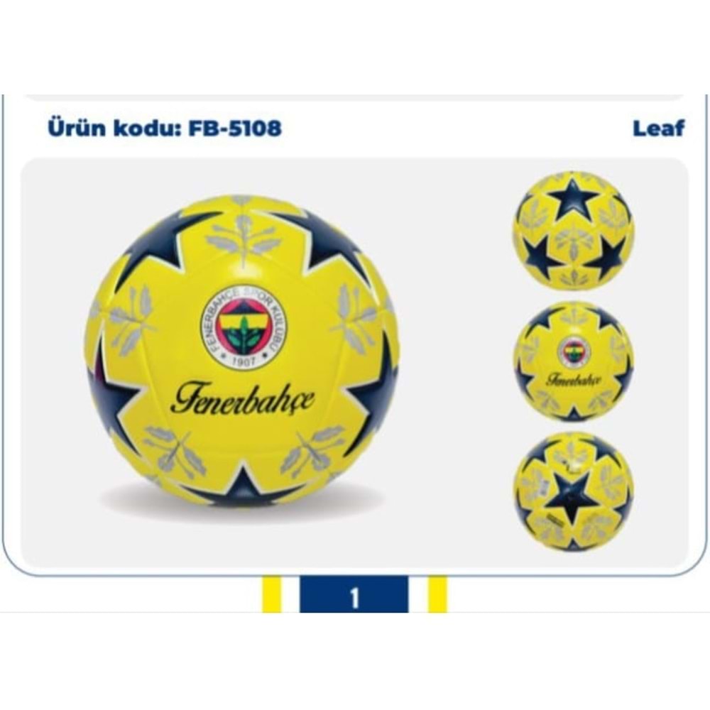 FENERBAHÇE LİSANSLI FUTBOL TOPU LEAF YILDIZLI FB-5108 *30