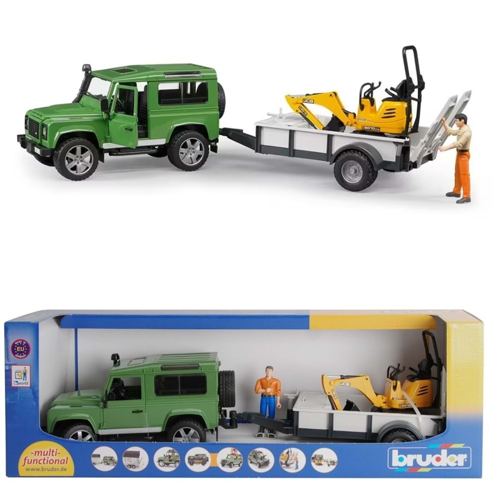 BRUDER LAND R.ARAZİ ARACI JCB MİNİ KAZICI TAŞIYICI BR02593