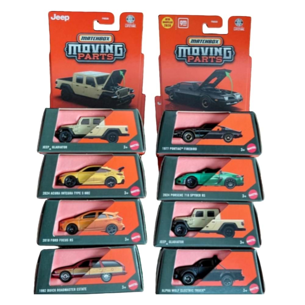 MTL MATCHBOX 1:64 ARABALAR AÇILIR PARÇALAR FWD28 *8