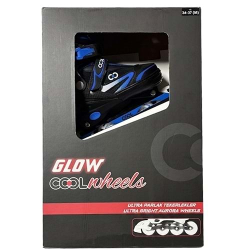 GLOW PATEN ULTRA PARLAK TEKERLEKLER MAVİ (34-37) FR38279 *6