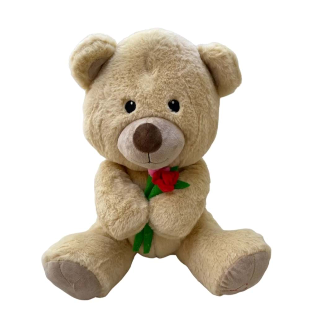 PELUŞ 45 CM GÜL TUTAN AYI PL50216 *22