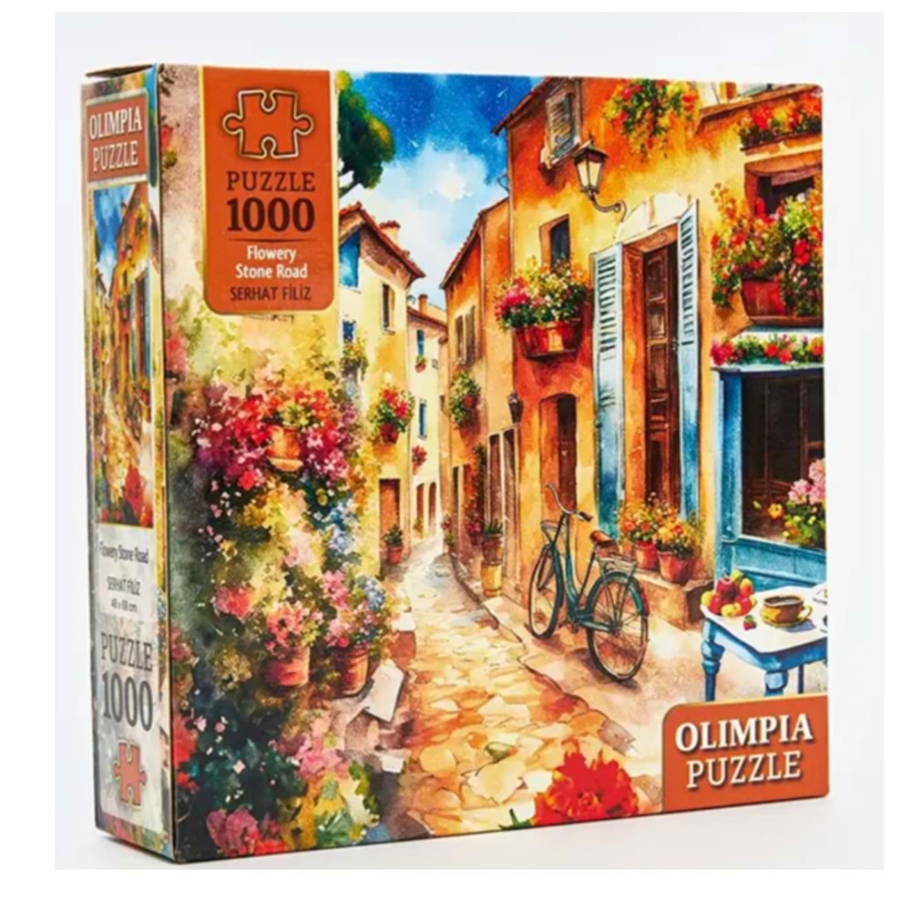 PUZZLE OLİMPİA FLOWERY STONE ROAD 1000 PRÇ 15004 *12