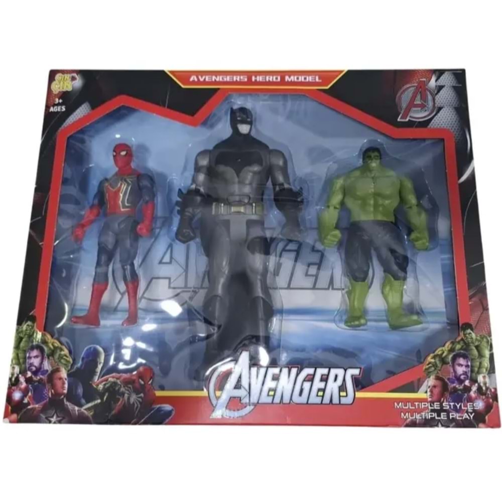 KUTULU 3 LÜ AVANGERS SET FAB.3088 *20