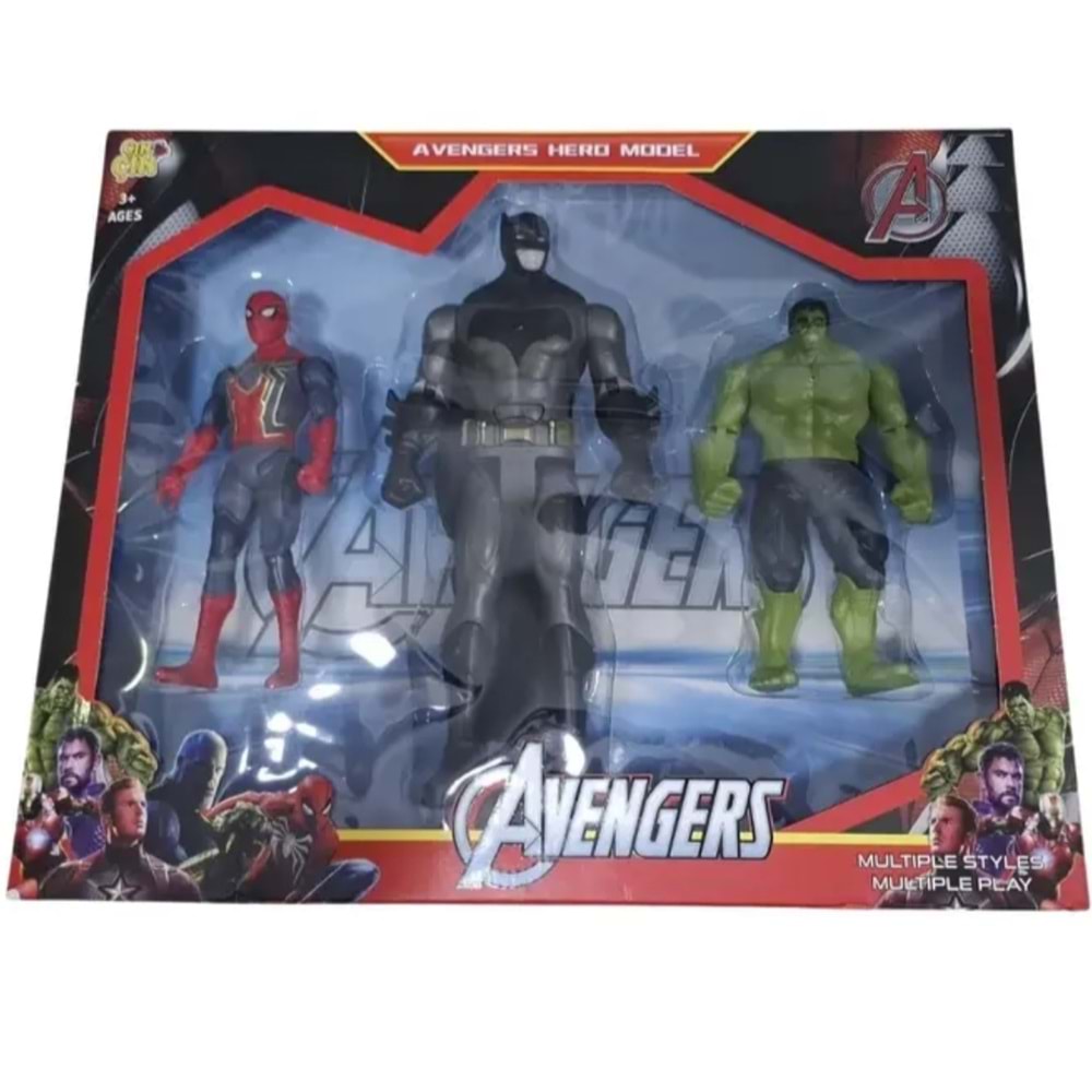 KUTULU 3 LÜ AVANGERS SET FAB.3088 *20