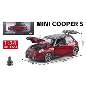 KUTULU 1:24 MODEL MINI COOPER S IŞIKLI SESLİ H2761 *24