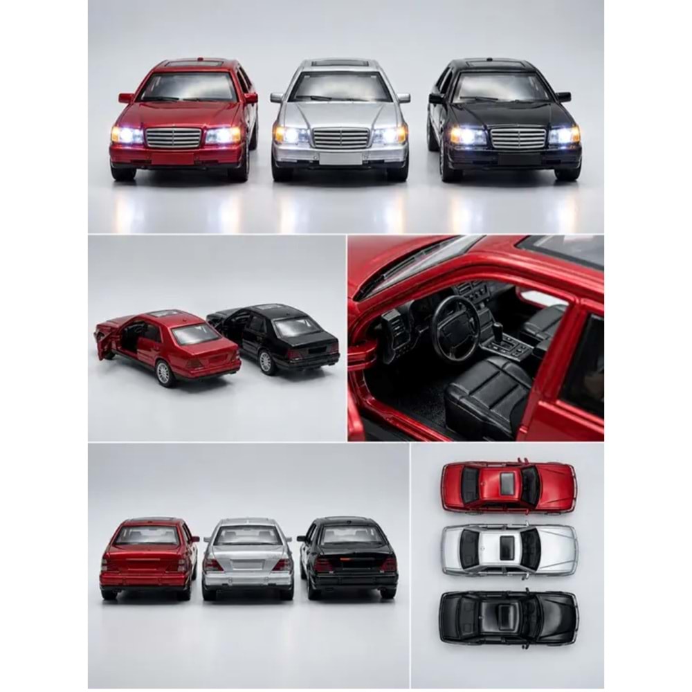 TOYCRAFT 1:32 IŞIKLI SESLİ METAL ÇEKBIRAK MERSO ARABA TYC0028 *144