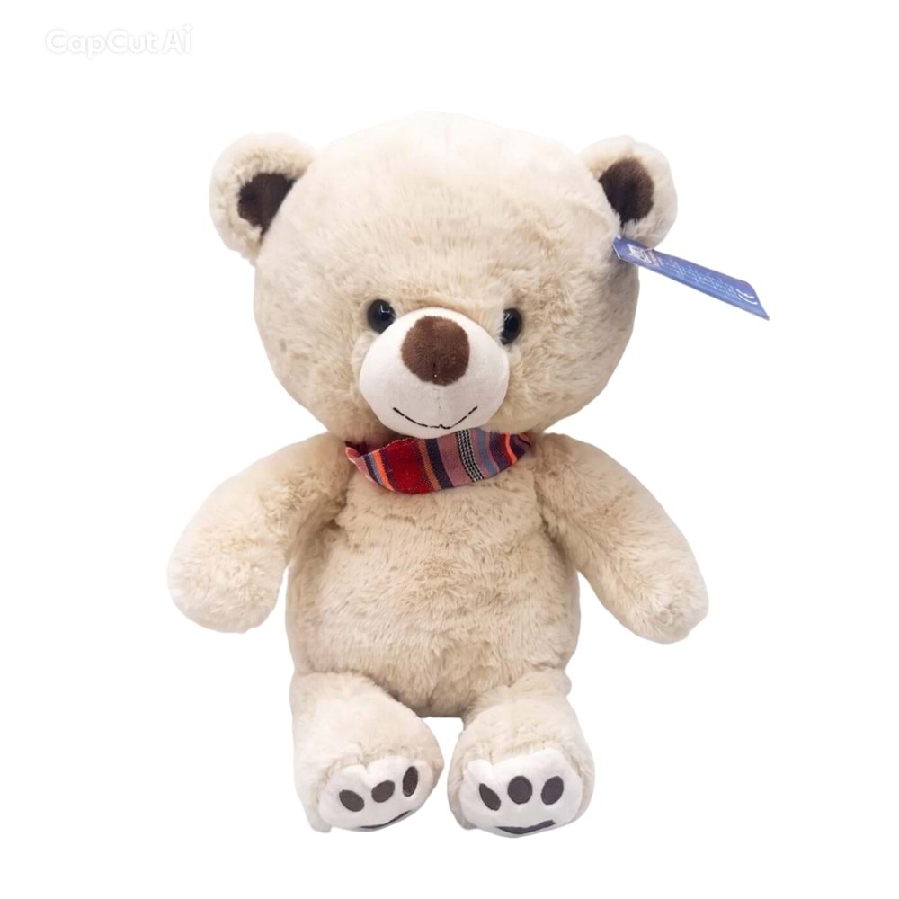 PELUŞ 30 CM KİLİM DESENLİ FULARLI AYI PL62572 *42