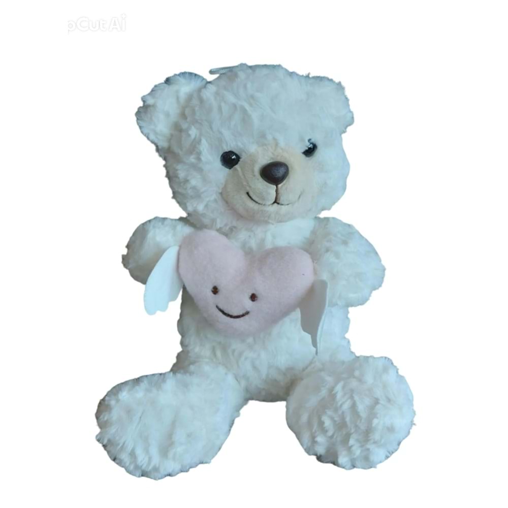 PELUŞ 30 CM KANATLI KALP TUTAN AYI PL50246 *34