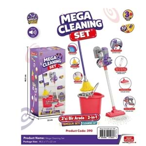 ELEKTİRİK SÜPÜRGESİ IŞIKLI VE SESLİ MEGA TEMİZLİK SETİ 390 *6